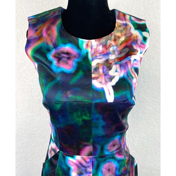 MILLY • Abstract Printed Sleeveless Mini Dress, 4 - Picture 10 of 14